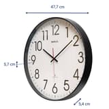 Grande horloge murale radio-pilotée, Ø 47,7 cm climb noir MAUL - Grande horloge murale radio-pilotée MAUL climb noir, dimensions