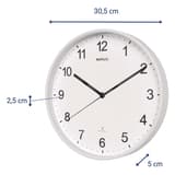 Horloge murale radio-pilotée silencieuse, Ø 30,5 cm sprint blanc MAUL - Horloge murale radio-pilotée silencieuse MAUL sprint blanc, dimensions
