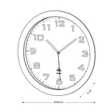 Horloge murale géante à quartz, Ø 60 cm HORGIANT gris métal ALBA - Horloge murale géante à quartz ALBA HORGIANT gris métal, dimensions