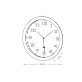 Grande horloge murale silencieuse, Ø 38 cm HORISSIMO noir ALBA - Grande horloge murale silencieuse ALBA HORISSIMO noir, dimensions