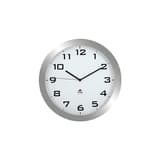 Grande horloge murale silencieuse, Ø 38 cm HORISSIMO argent ALBA - Grande horloge murale silencieuse ALBA HORISSIMO argent, vue d'ensemble