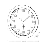 Horloge murale silencieuse, Ø 30 cm HORNEW blanc ALBA - Horloge murale silencieuse ALBA HORNEW blanc, dimensions