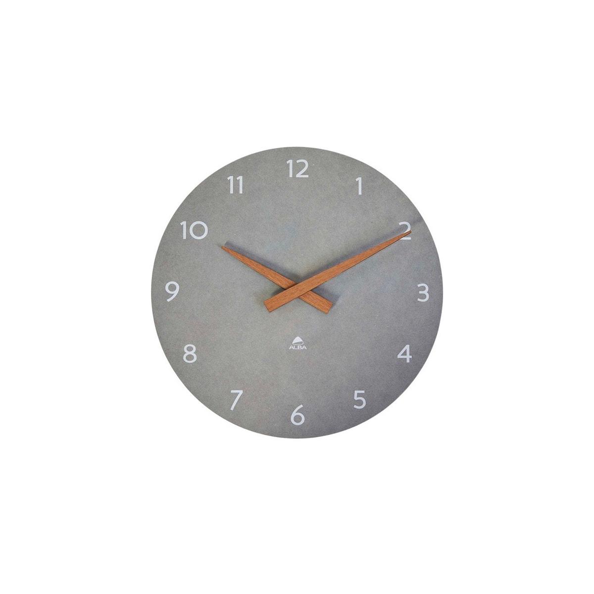Horloge murale en bois silencieuse, Ø 30 cm HORMILENA gris ALBA - Horloge murale en bois silencieuse ALBA HORMILENA gris, vue d'ensemble