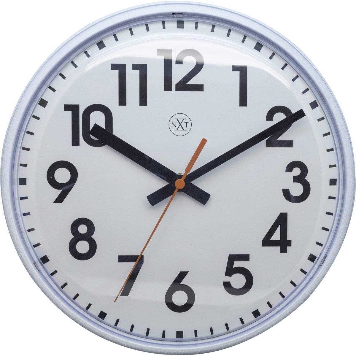 Horloge murale à quartz NeXtime NXT Peter blanc, vue d'ensemble