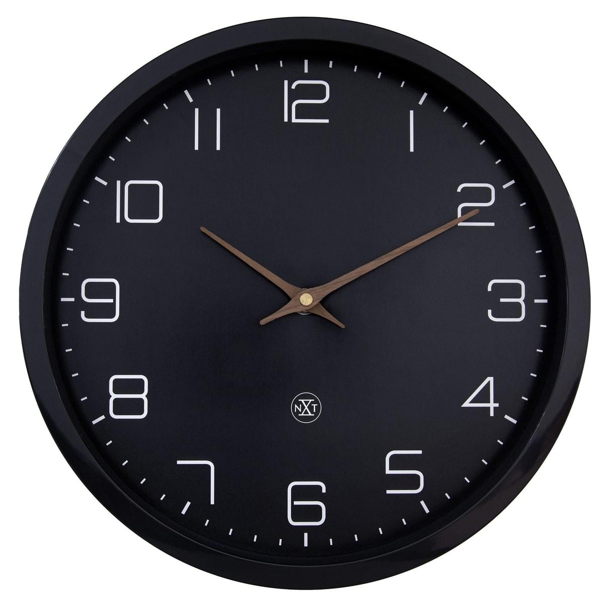 Horloge murale silencieuse papier et bioplastique NeXtime NXT Eco noir, vue d'ensemble