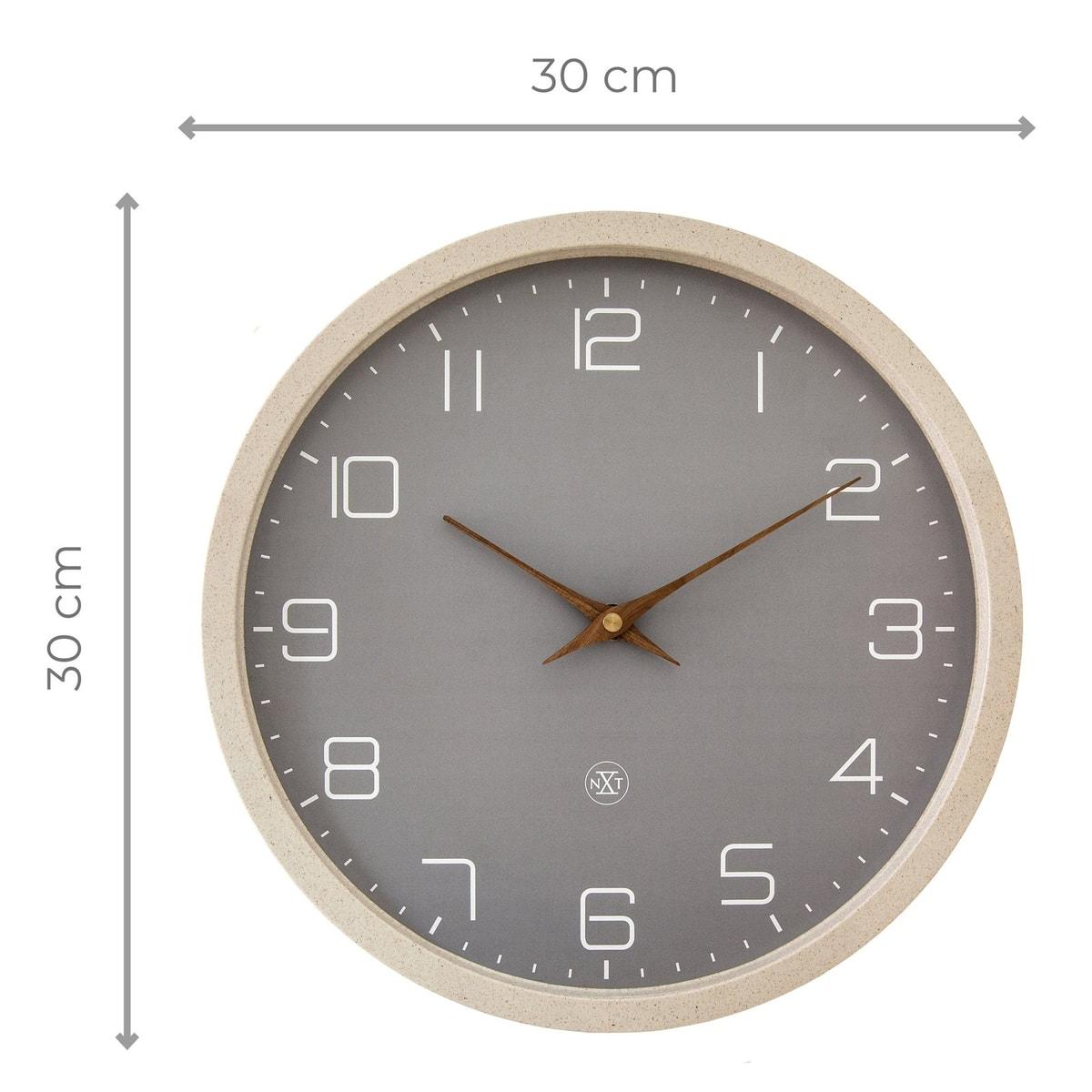 Horloge murale silencieuse papier et bioplastique NeXtime NXT Eco bleu, vue d'ensemble