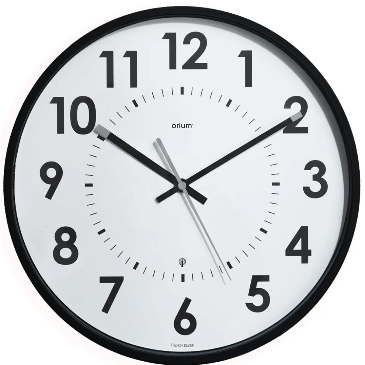Horloge murale radio-pilotée silencieuse CEP Orium Abyliss, vue d'ensemble