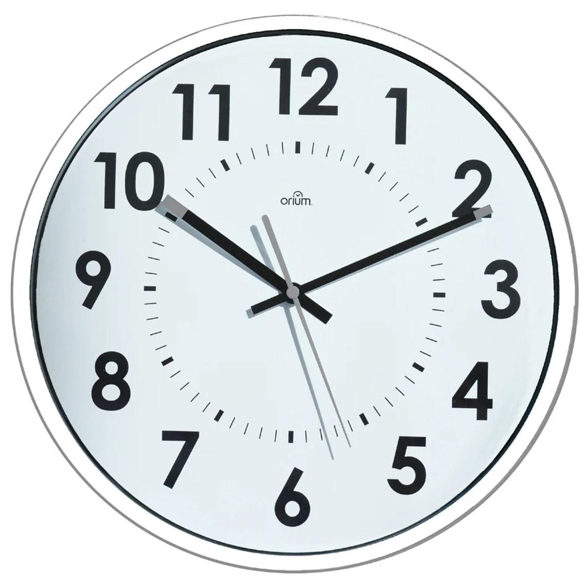 Horloge murale silencieuse CEP Orium silencieuse blanc, vue d'ensemble