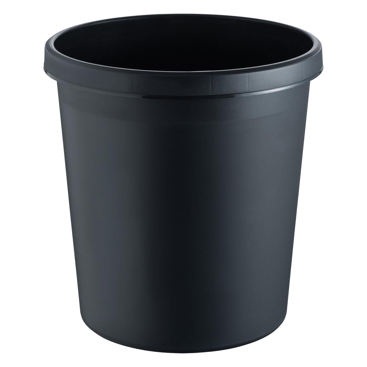 Corbeille à papier helit the german 18 litres noire, vue d'ensemble