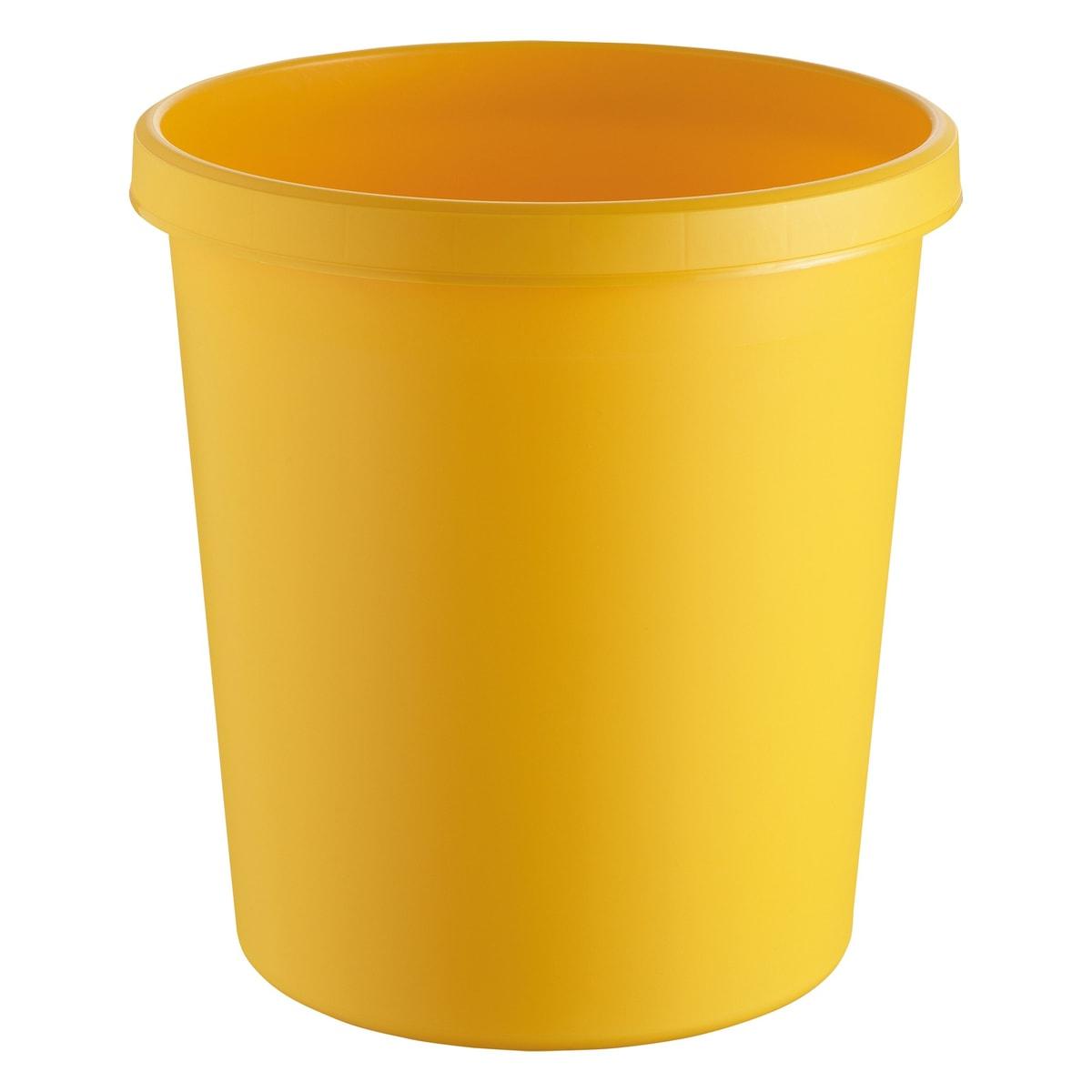 Corbeille à papier helit the german 18 litres jaune, vue d'ensemble