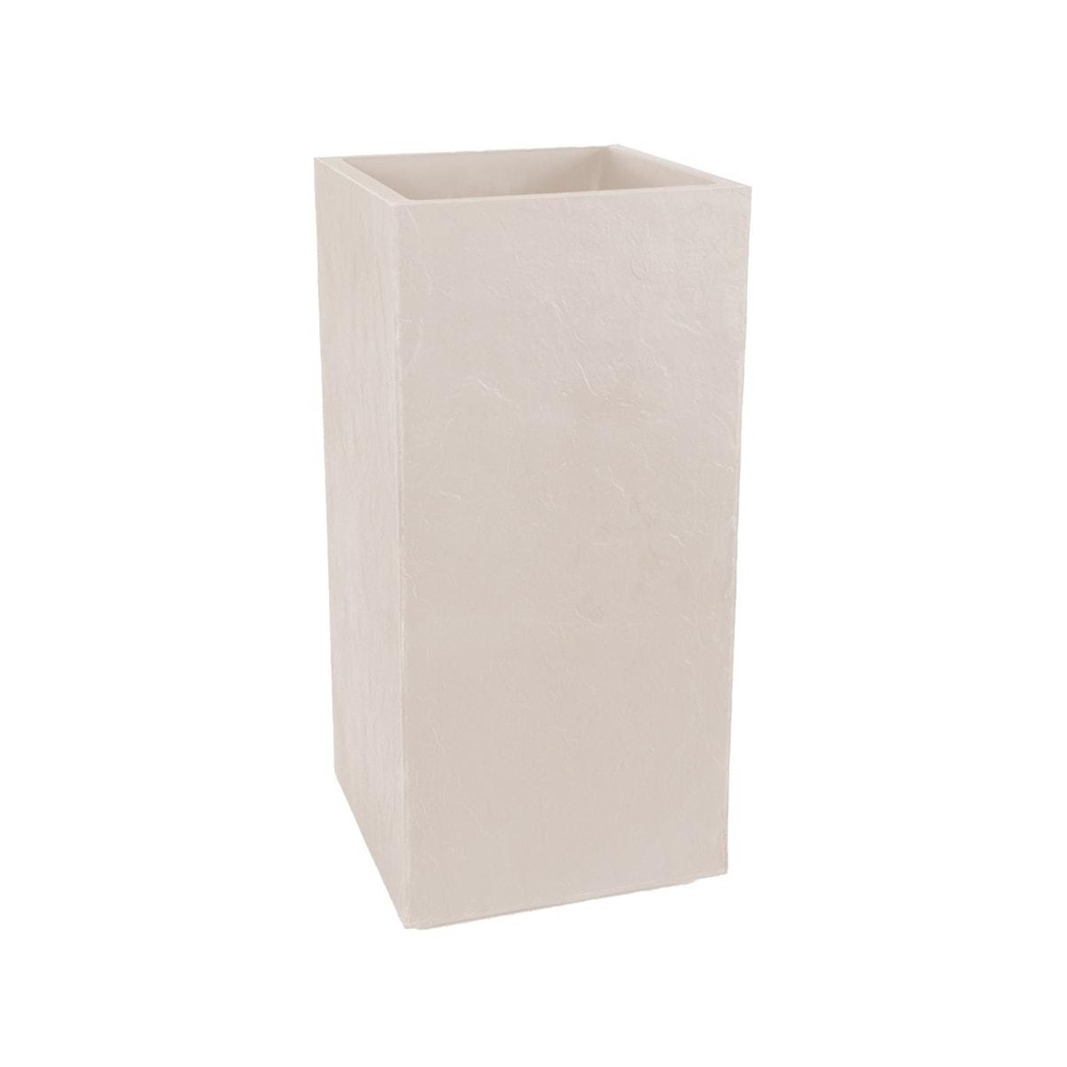 Colonne à plantes double paroi EDA VOLCANIA colonne 80 cm beige, vue d'ensemble