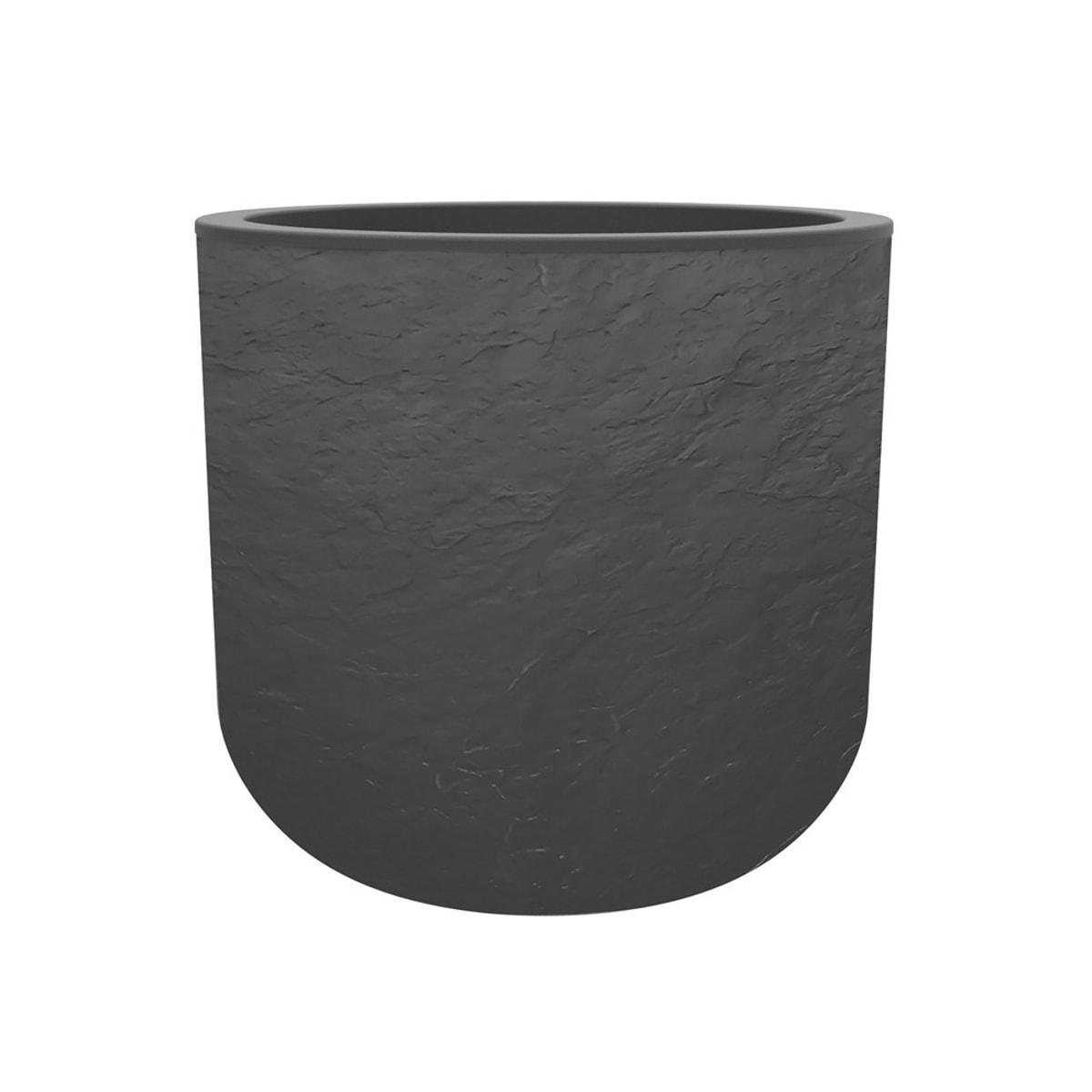 Pot de fleurs rond EDA VOLCANIA'UP Ø 40 cm anthracite, vue d'ensemble