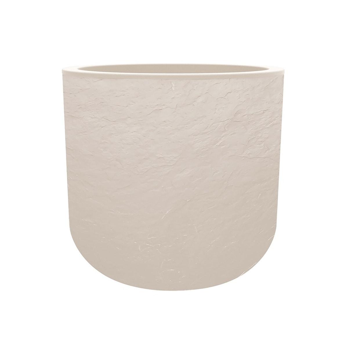 Pot de fleurs rond EDA VOLCANIA'UP Ø 40 cm beige, vue d'ensemble