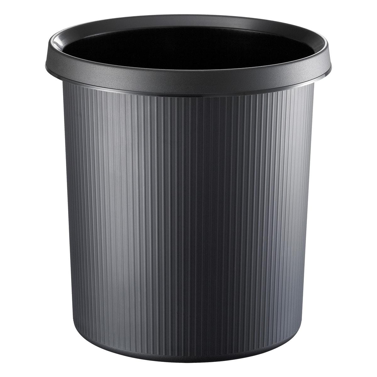 Corbeille à papier helit the german line 18 litres noire, vue d'ensemble