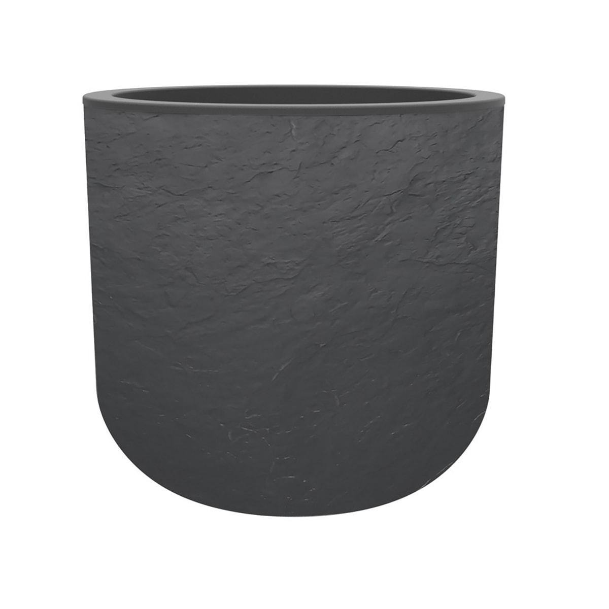 Pot de fleurs rond EDA VOLCANIA'UP Ø 50 cm anthracite, vue d'ensemble