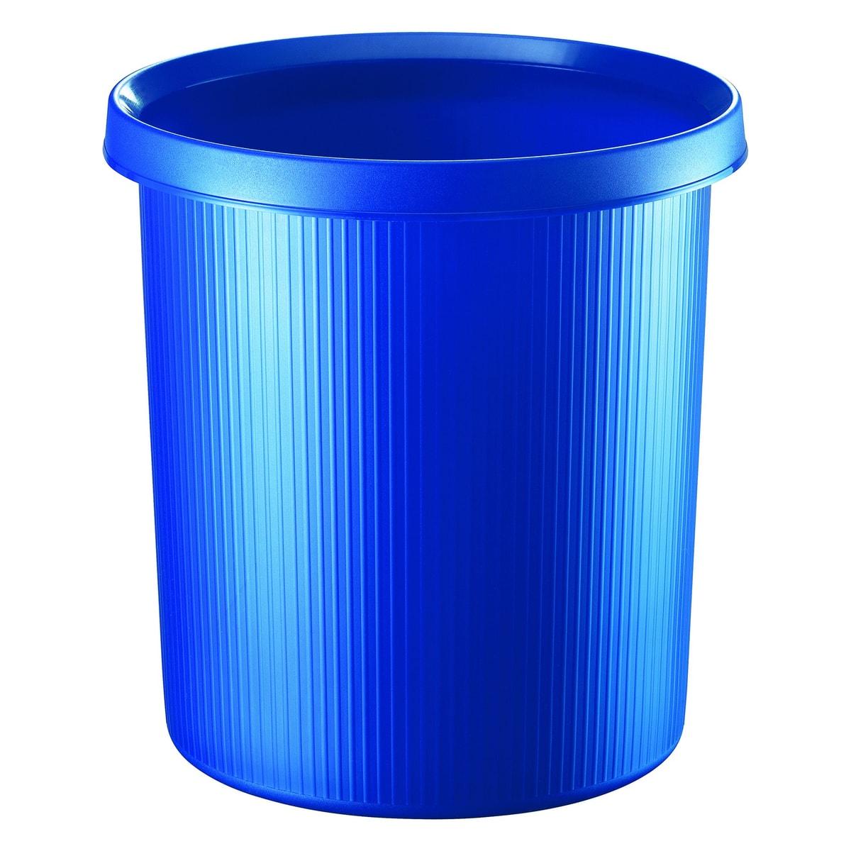 Corbeille à papier helit the german line 18 litres bleue, vue d'ensemble