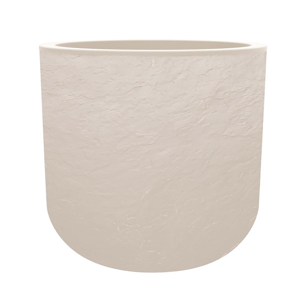 Pot de fleurs rond EDA VOLCANIA'UP Ø 50 cm beige, vue d'ensemble