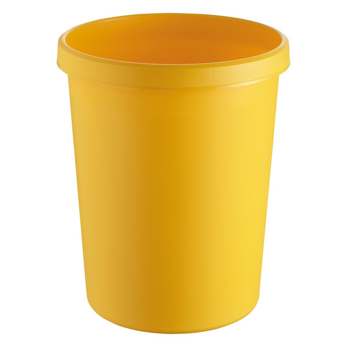 Corbeille à papier helit the german 45 litres jaune, vue d'ensemble