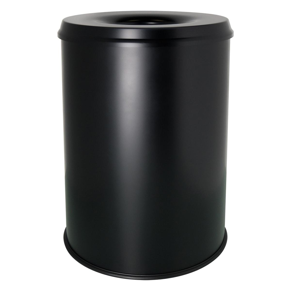 Corbeille anti-feu helit the guardian 15 litres noire, vue d'ensemble