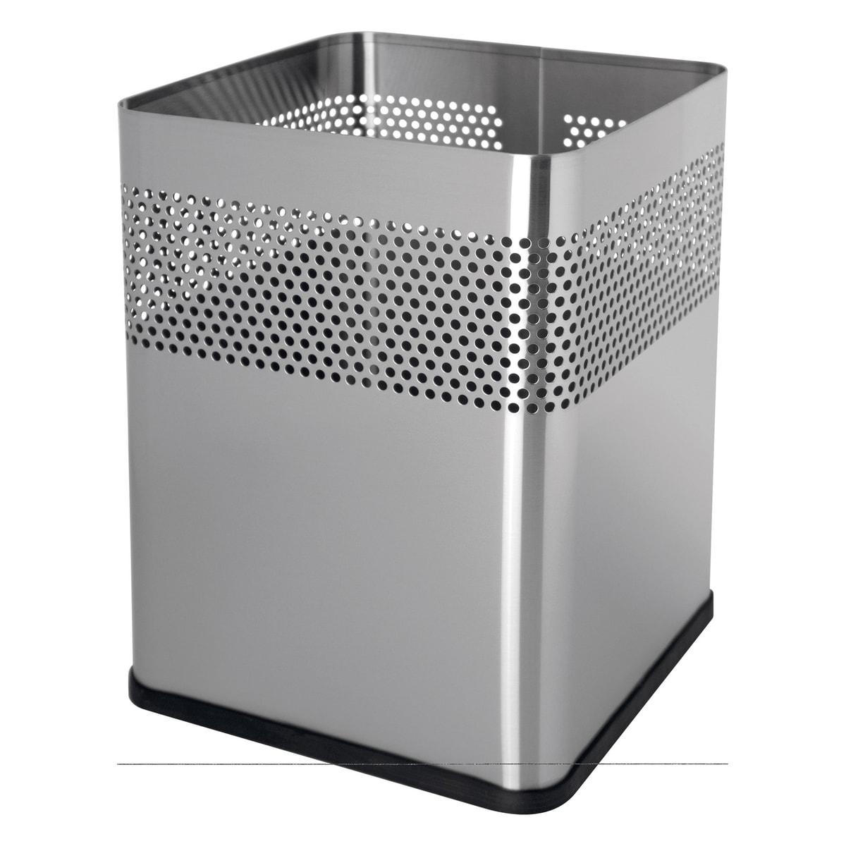 Corbeille à papier helit the dot 18 litres argent, vue d'ensemble