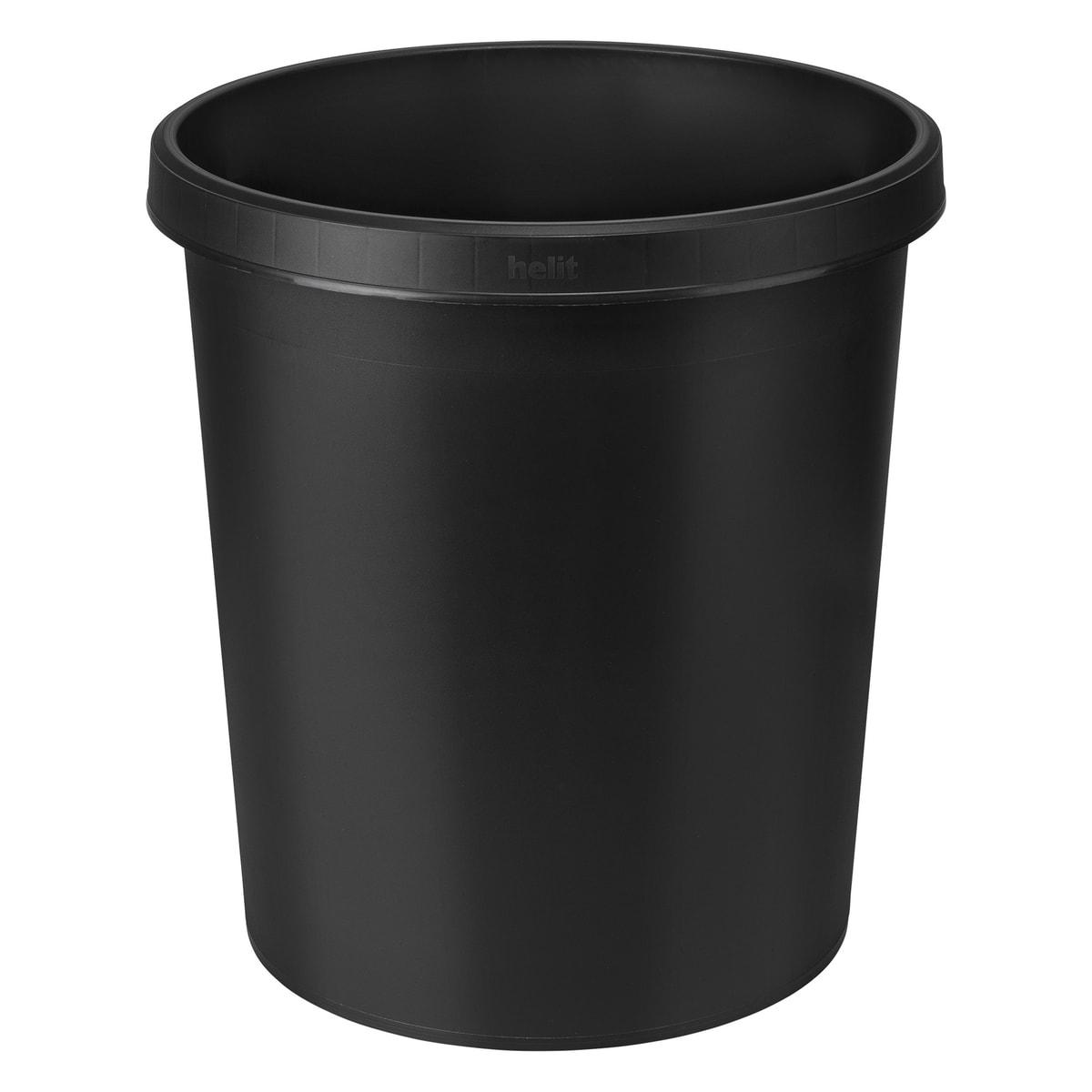 Corbeille à papier helit the green german 18 litres noire, vue d'ensemble