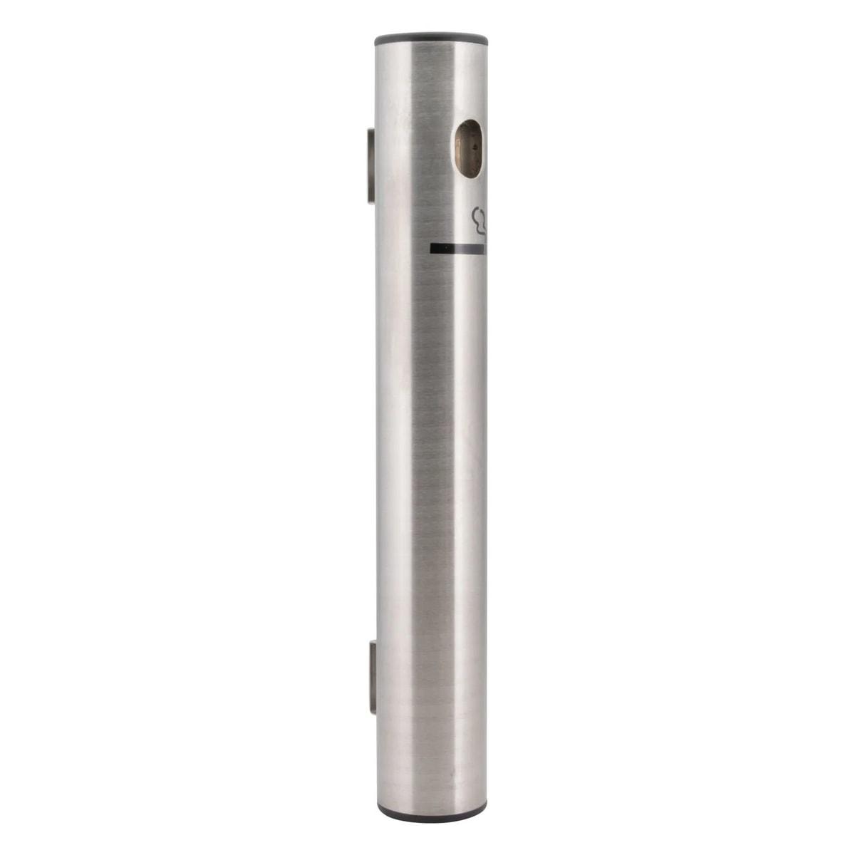 Cendrier mural en inox Securit colonne argent, vue d'ensemble
