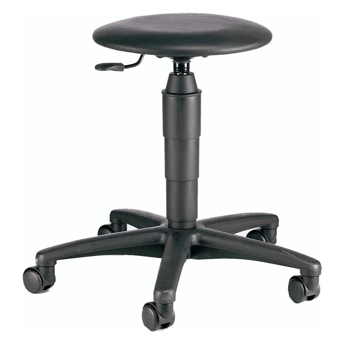 Tabouret pivotant Topstar TEC 60 Skai noir, vue d'ensemble