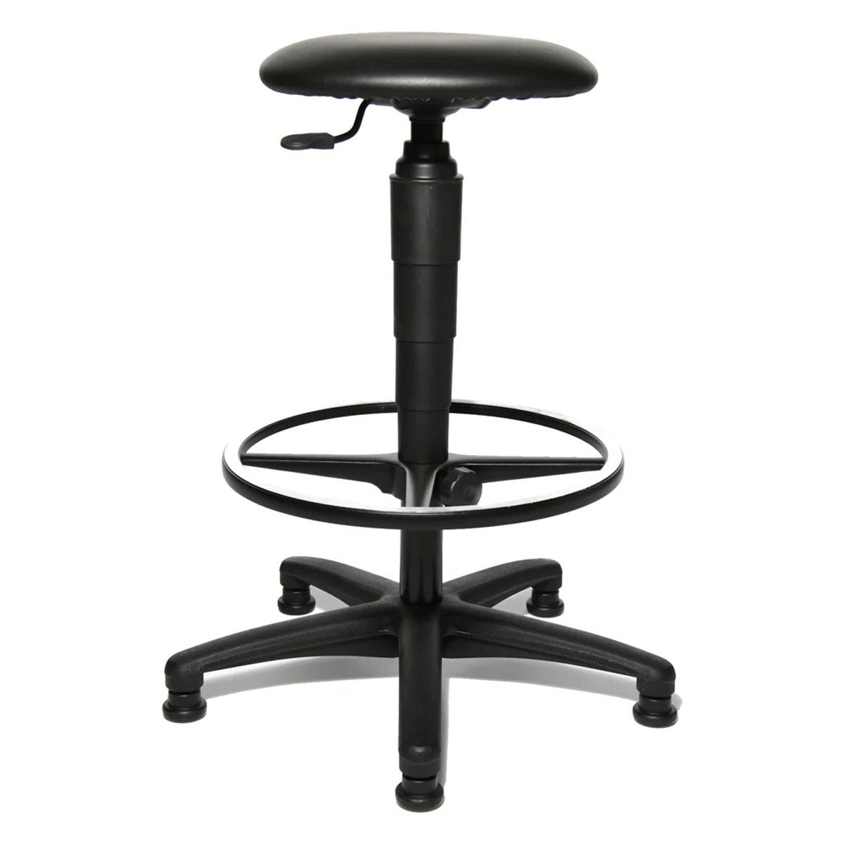 Tabouret haut pivotant TEC 60 Counter Skai noir TOPSTAR - Tabouret haut pivotant Topstar TEC 60 Counter Skai noir, vue d'ensemble