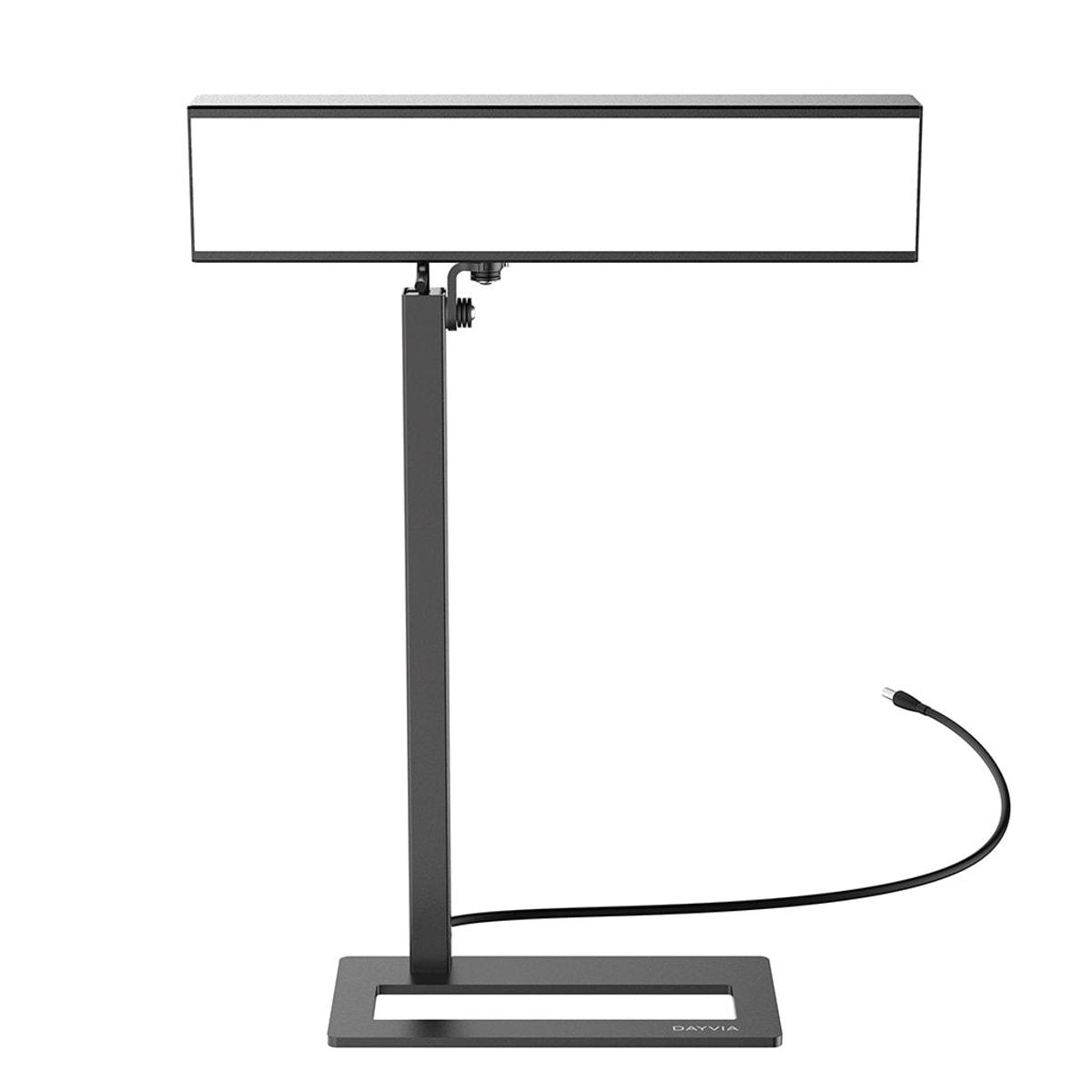 Lampe de luminothérapie LED UNILUX Dayvia SUNDESK 3 noire, mode lumière blanche enrichie