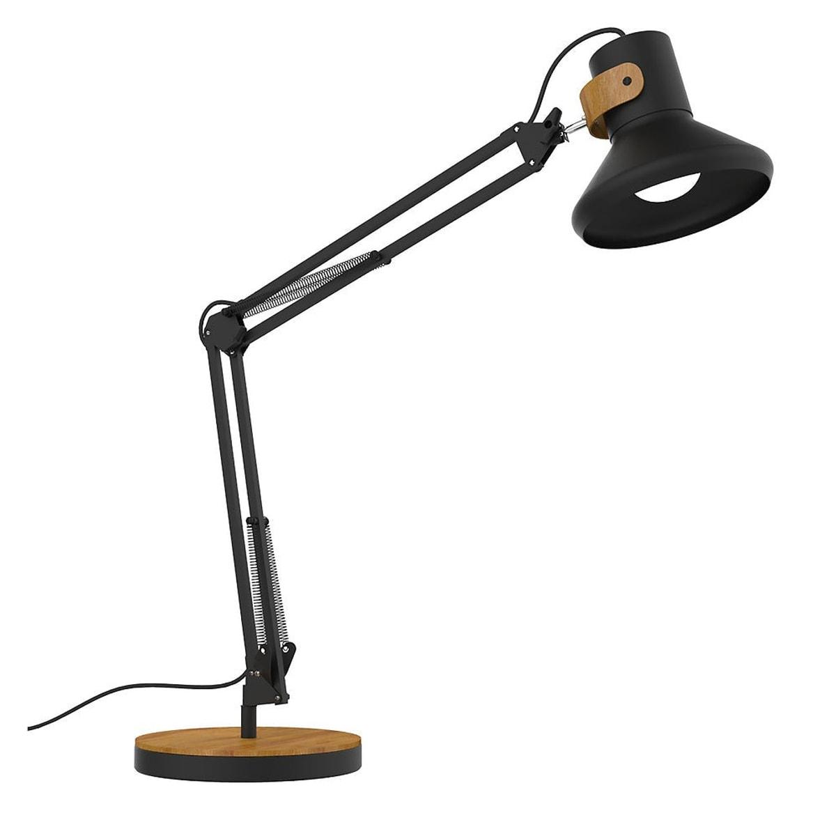 Lampe de bureau LED UNILUX BAYA BAMBOO noir et bambou