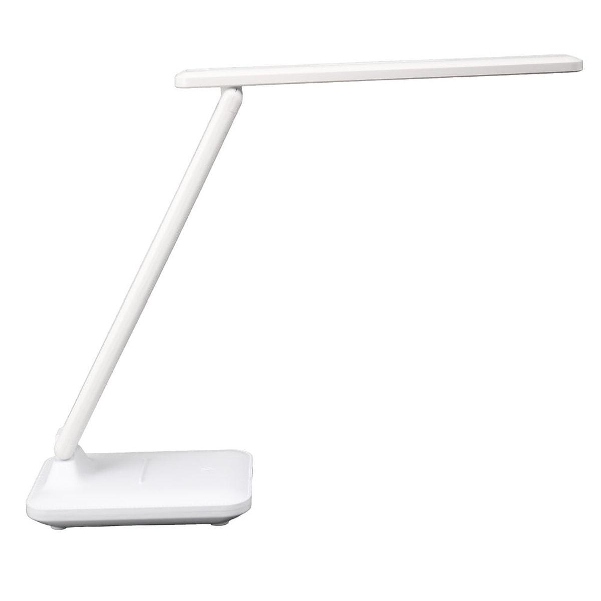 Lampe de bureau LED UNILUX HALO blanche dépliée