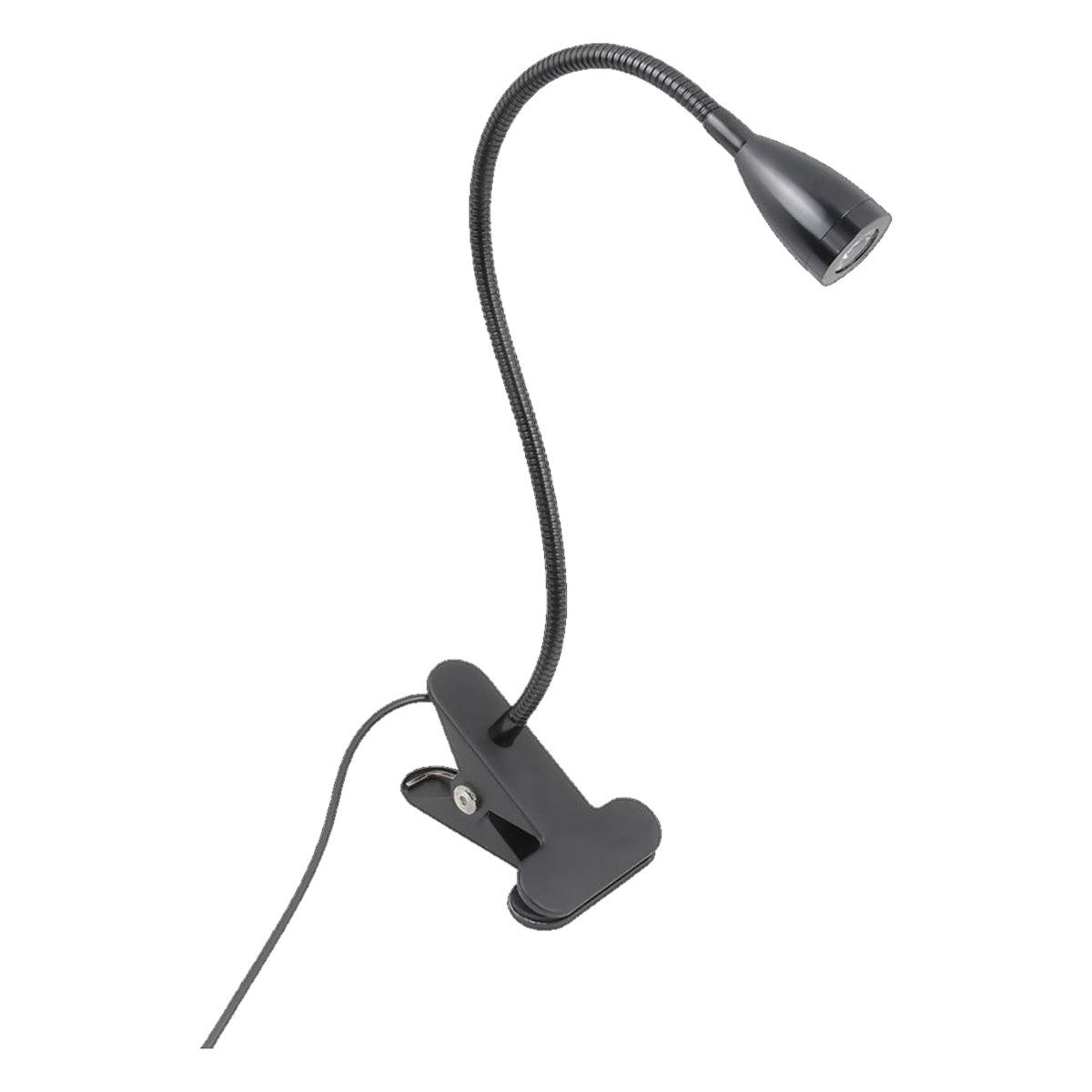 Lampe LED à pince, bras flexible SNOKE UNILUX - Lampe LED à pince UNILUX SNOKE noire