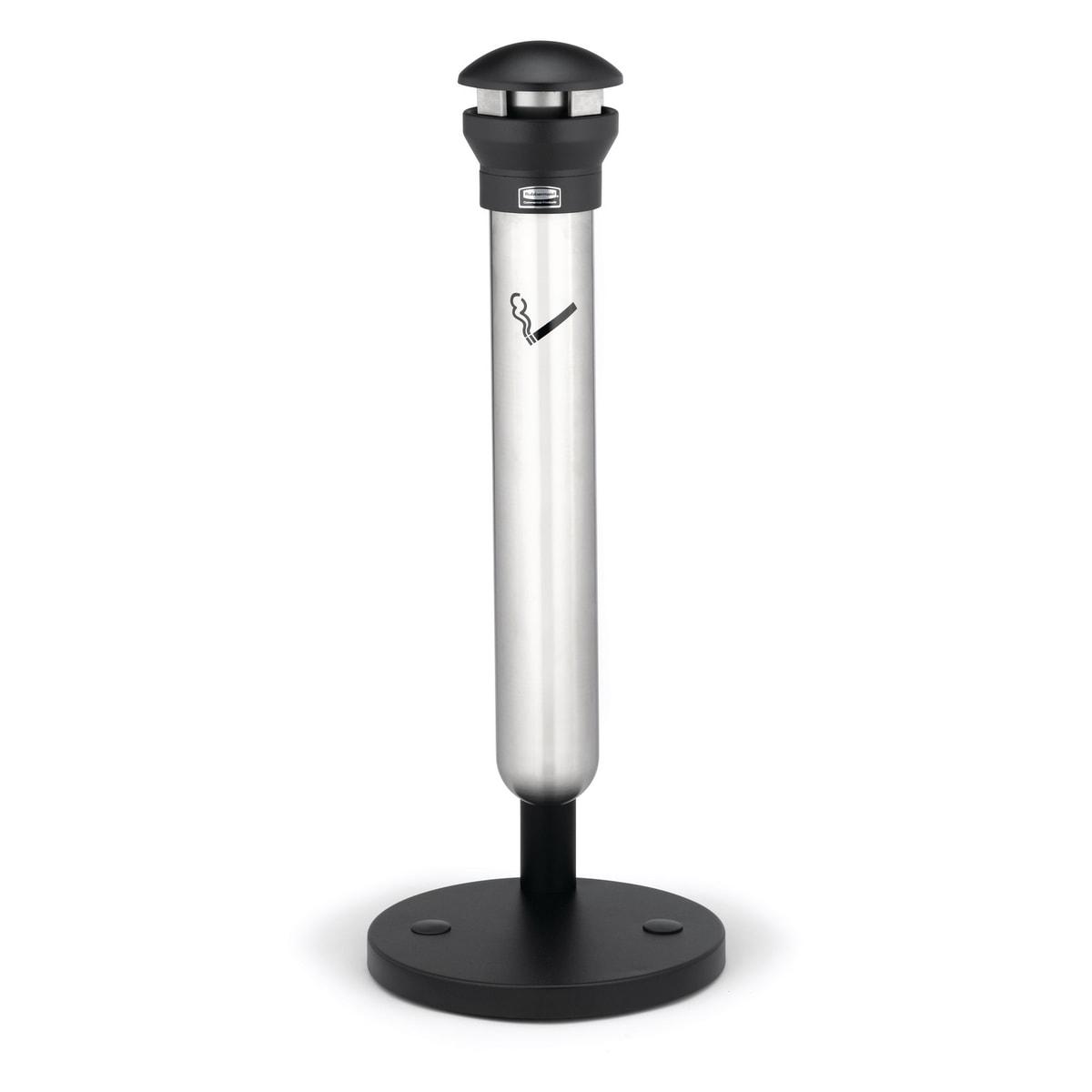 Cendrier sur colonne en inox Rubbermaid Infinity sur base, vue d'ensemble