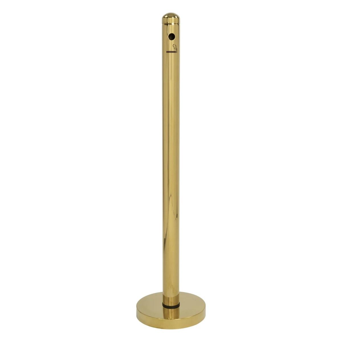 Cendrier sur pied en inox Securit SMOKER POLE doré, vue d'ensemble