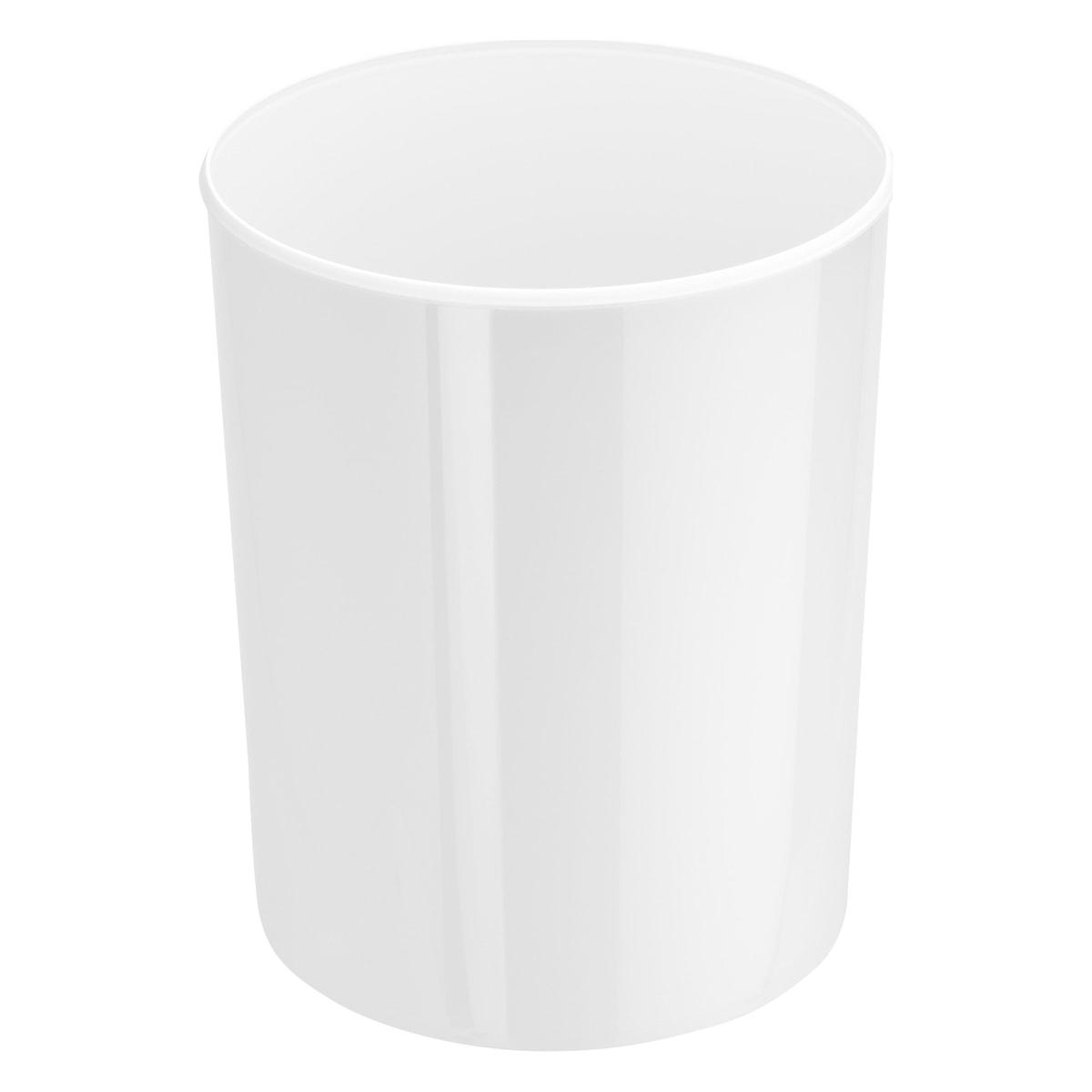 Corbeille à papier design, brillante i-LINE 13 litres HAN - Corbeille à papier design HAN i-LINE 13 litres blanche, vue d'ensemble