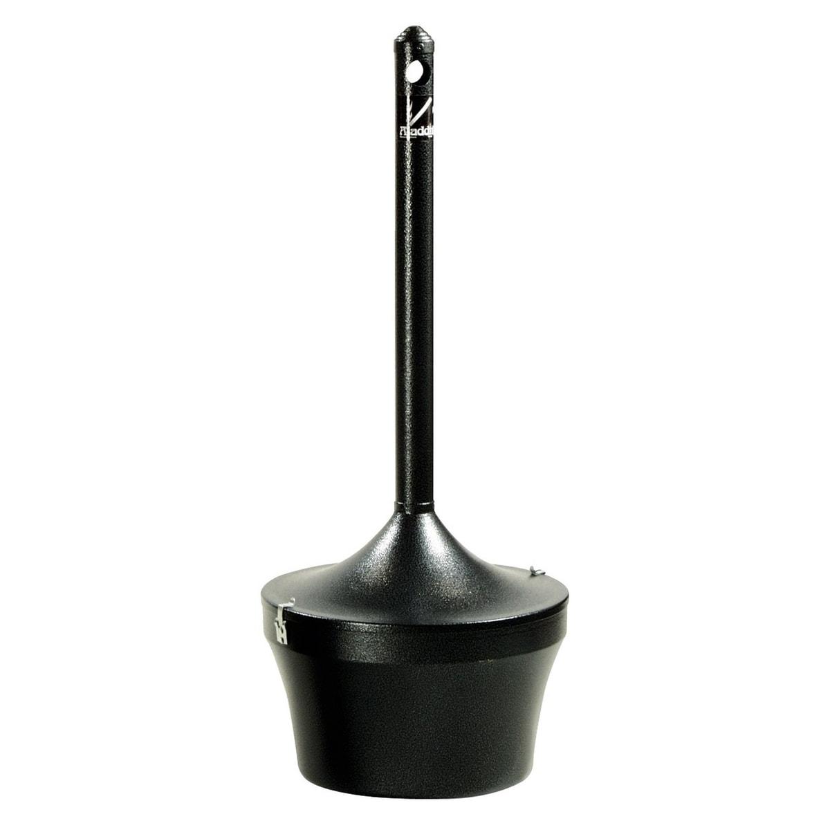 Cendrier sur pied en acier ignifuge Rubbermaid Aladdin noir charbon, vue d'ensemble