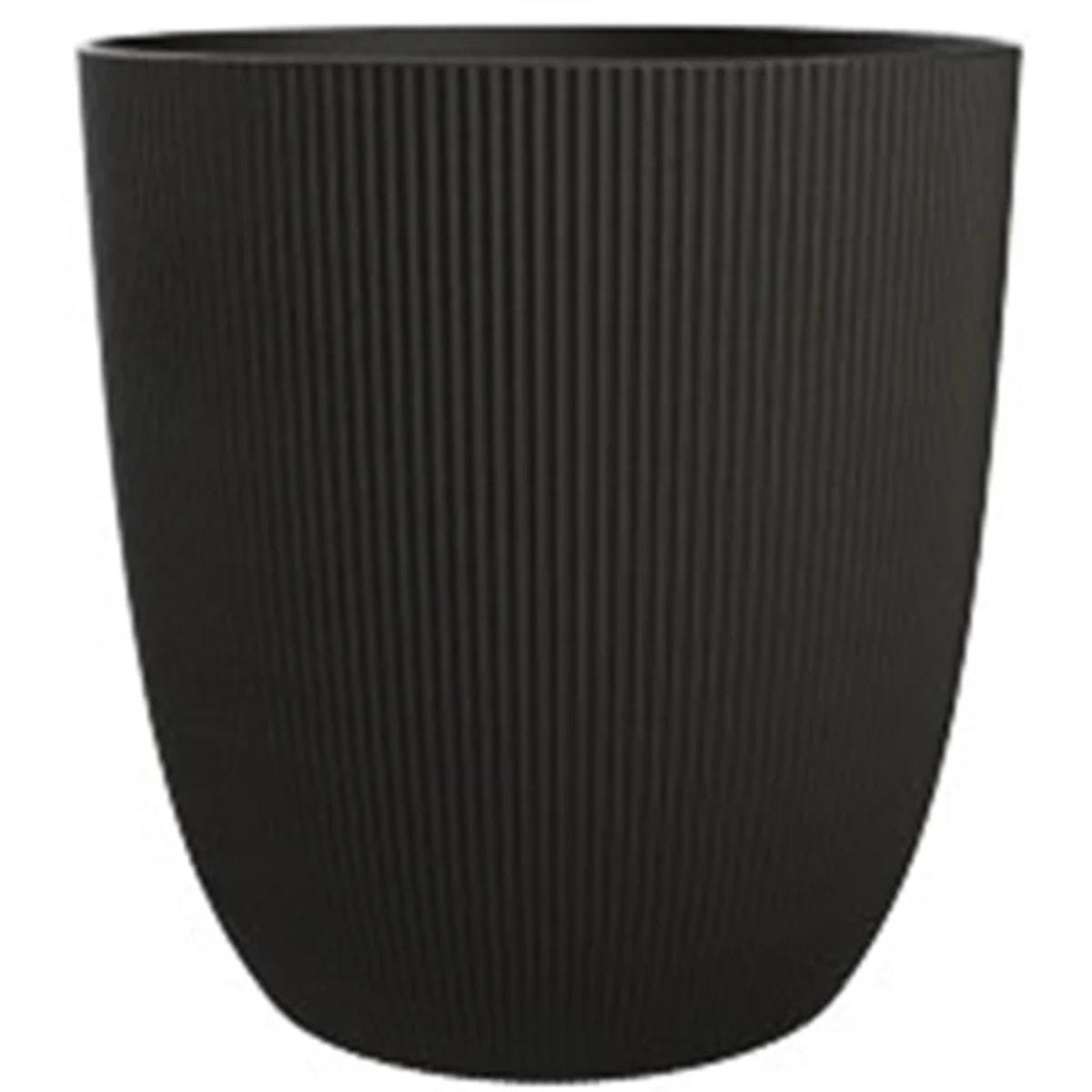 Cache-pot EDA IRIS ø 12,5 cm noir, vue d'ensemble