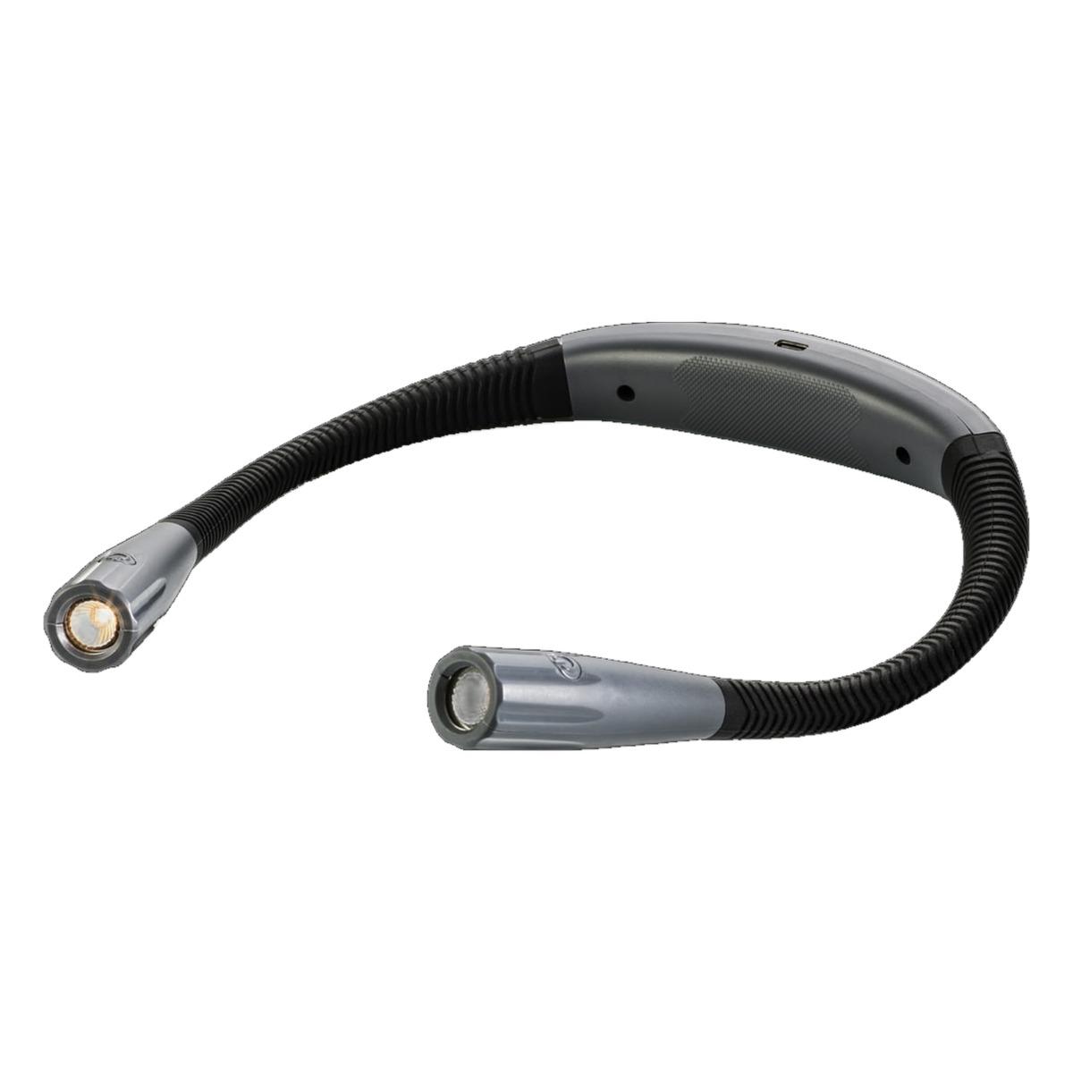 Lampe de lecture LED tour de cou, mains libres LOOPLight WEDO - Lampe de lecture tour de cou WEDO LOOPLight allumée en blanc chaud