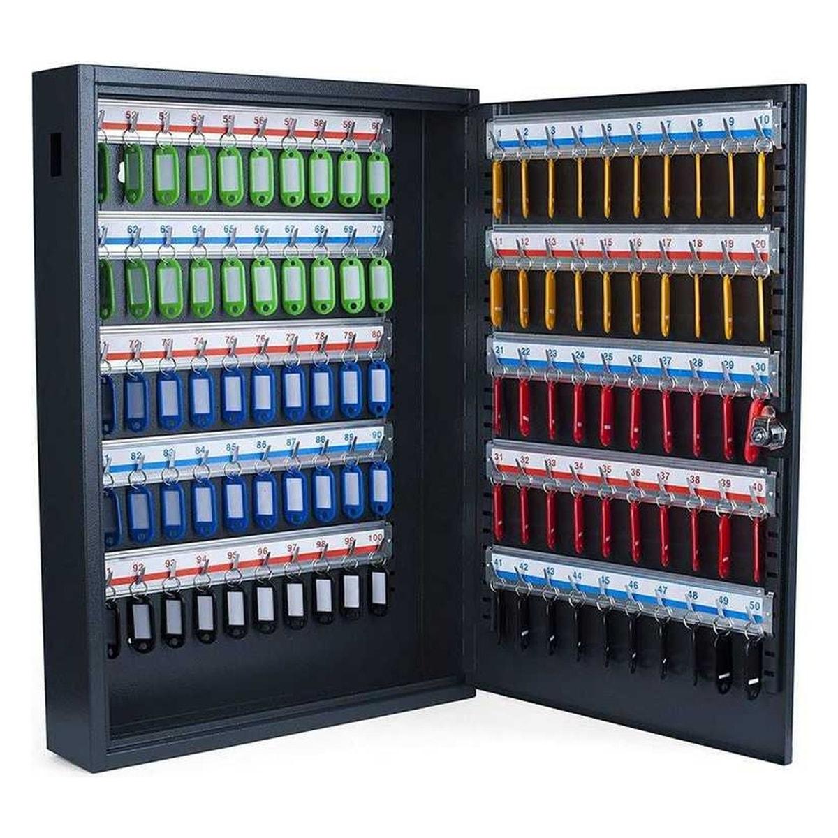 Armoire à clés pavo Deluxe 100 clés, vue d'ensemble, porte ouverte