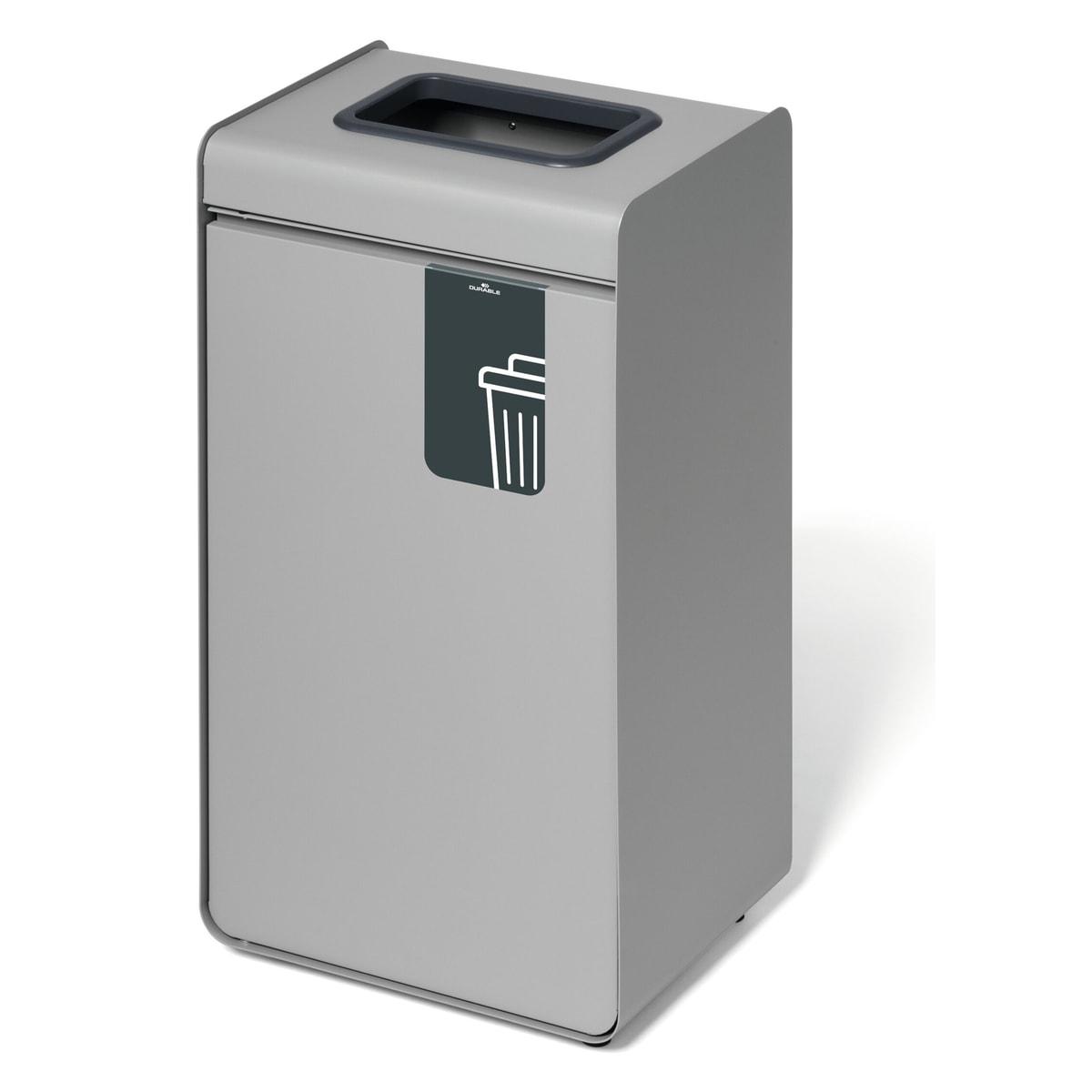 Borne de tri sélectif 55 litres DURASORT déchets résiduels DURABLE - Borne de tri sélectif DURABLE DURASORT déchets résiduels, vue d'ensemble