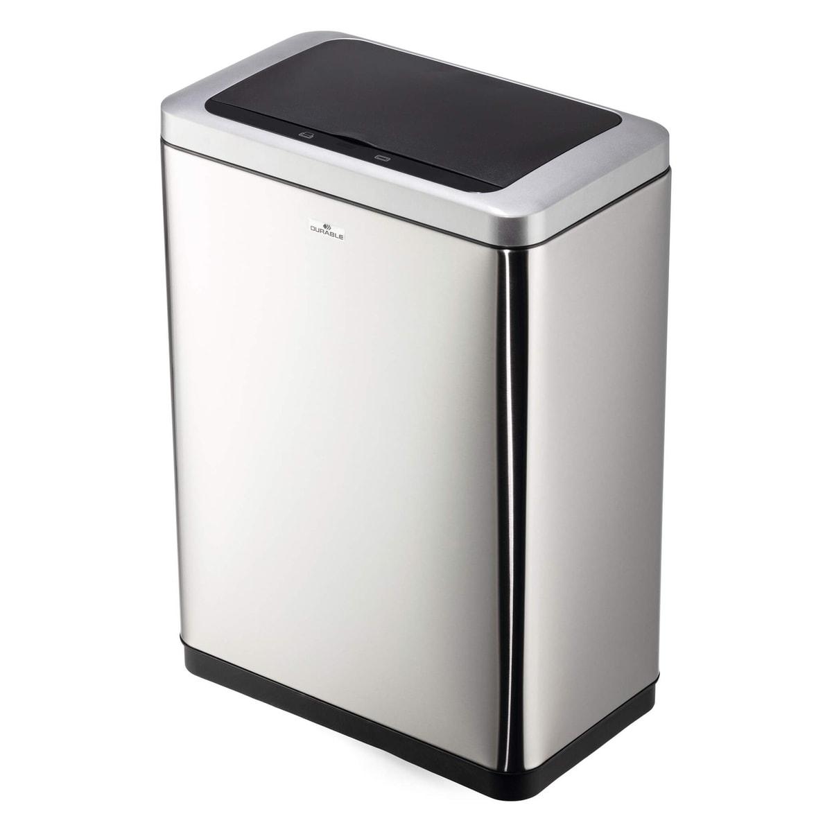 Poubelle automatique à capteur 2 × 20 litres NO TOUCH DUO DURABLE - Poubelle automatique DURABLE NO TOUCH DUO, vue d'ensemble