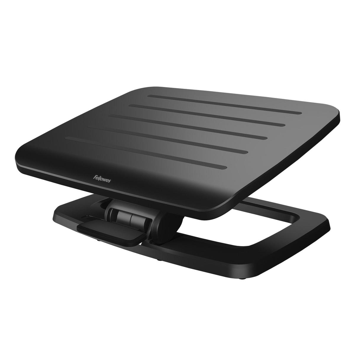Repose-pieds Fellowes Hana LT noir, vue de trois quarts