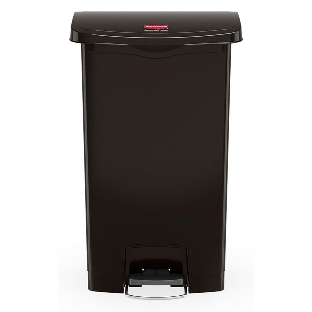 Poubelle à pédale frontale, 15 à 90 litres Streamline RUBBERMAID - Poubelle à pédale Rubbermaid Streamline 30 litres noir, vue d'ensemble
