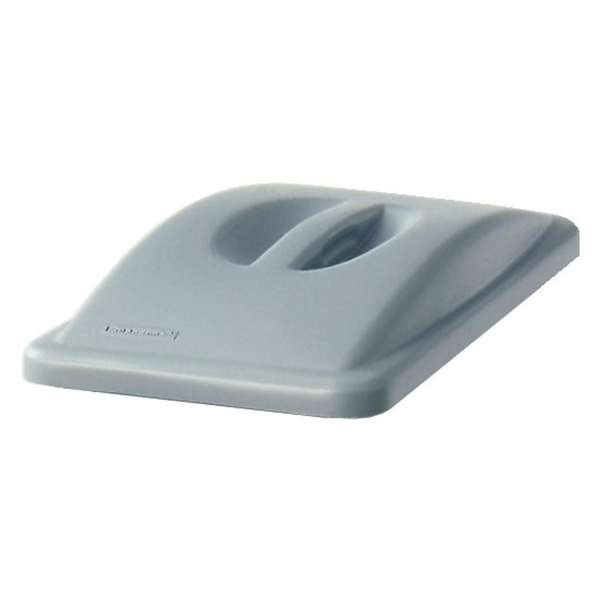 Couvercle à poignée pour collecteur Slim Jim, gris Slim Jim couvercle à poignée RUBBERMAID - Couvercle à poignée gris Rubbermaid Slim Jim, vue d'ensemble