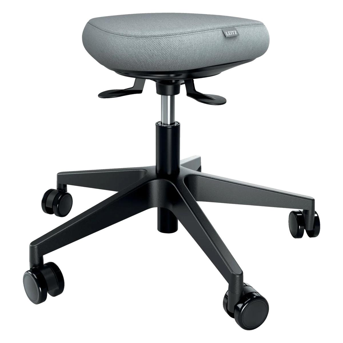 Tabouret à roulettes LEITZ Ergo assise oscillante gris clair, vue d'ensemble
