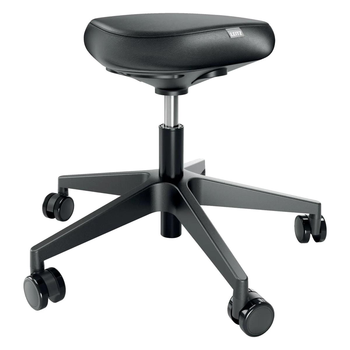 Tabouret à roulettes LEITZ Ergo assise confortable noir, vue d'ensemble