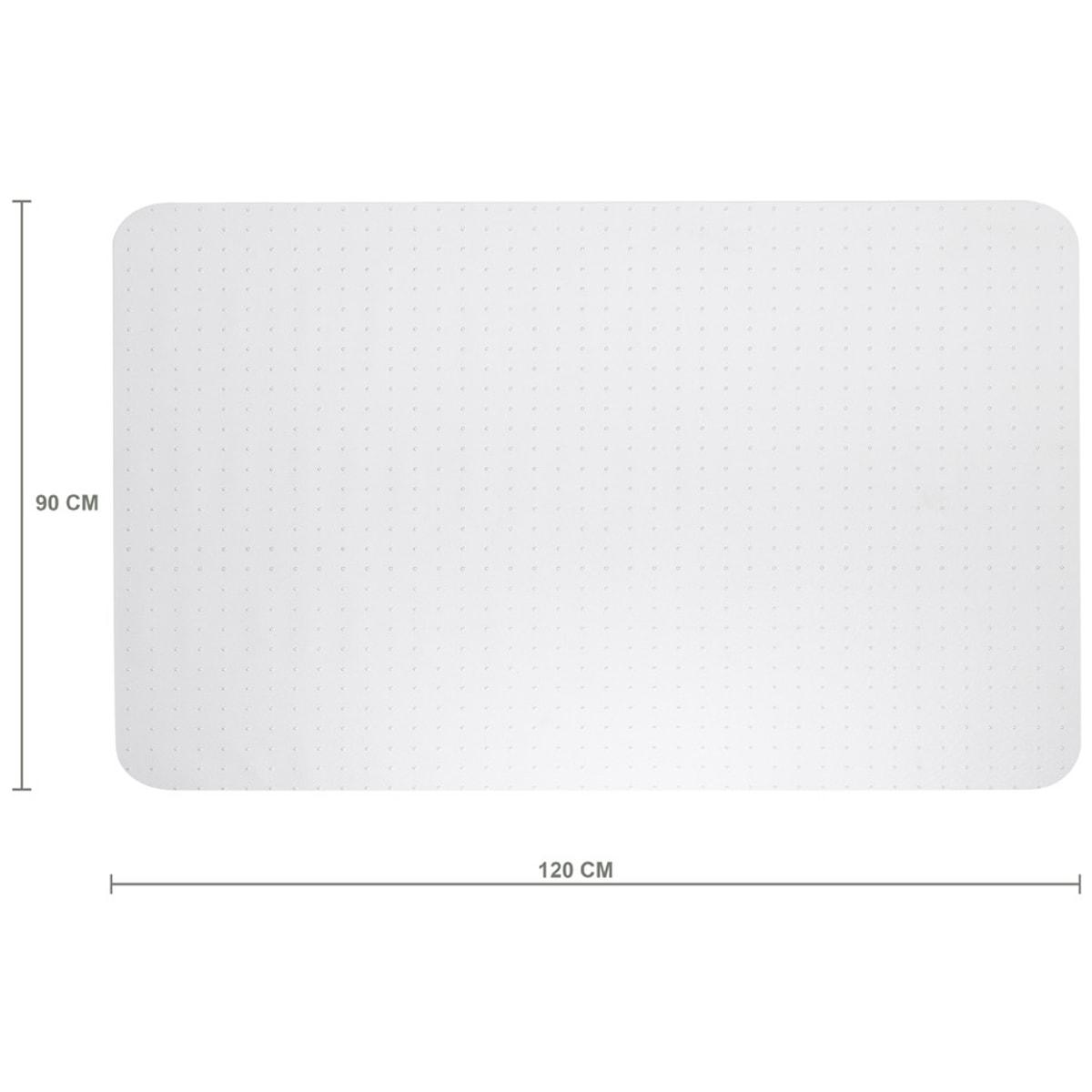 Tapis de sol de bureau transparent, 2,3 mm Polycarbonate pour moquette RILLSTAB - Tapis de sol rillstab polycarbonate transparent pour moquette, 914 × 1219 mm, avec ses cotes