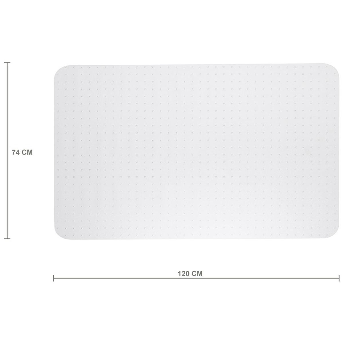Tapis de sol de bureau transparent, 2,3 mm PET pour moquette RILLSTAB - Tapis de sol rillstab PET transparent pour moquette, 740 × 1200 mm, avec ses cotes