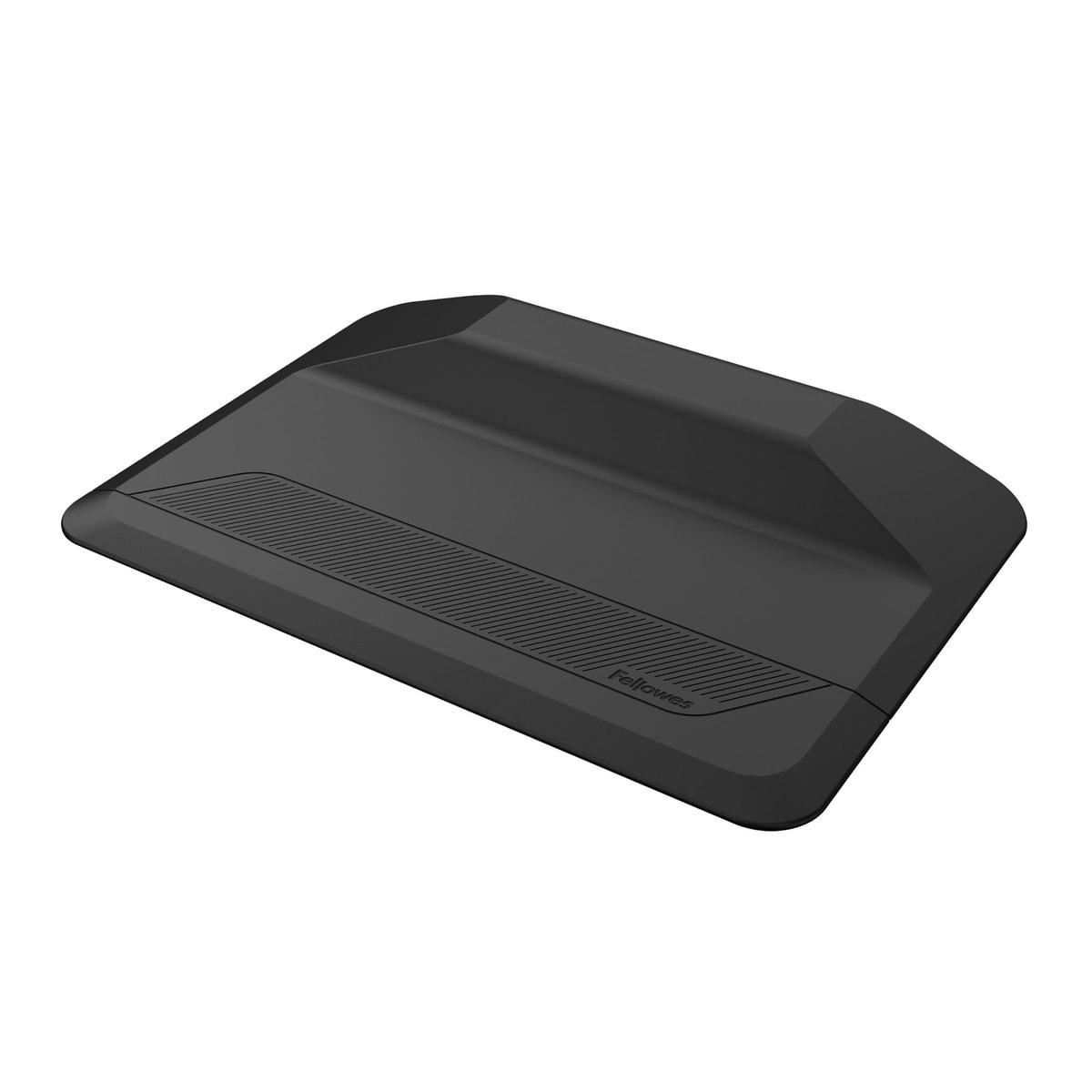 Tapis anti-fatigue avec marche d'étirement ActiveFusion FELLOWES - Tapis anti-fatigue Fellowes ActiveFusion noir, avec sa marche à l'arrière