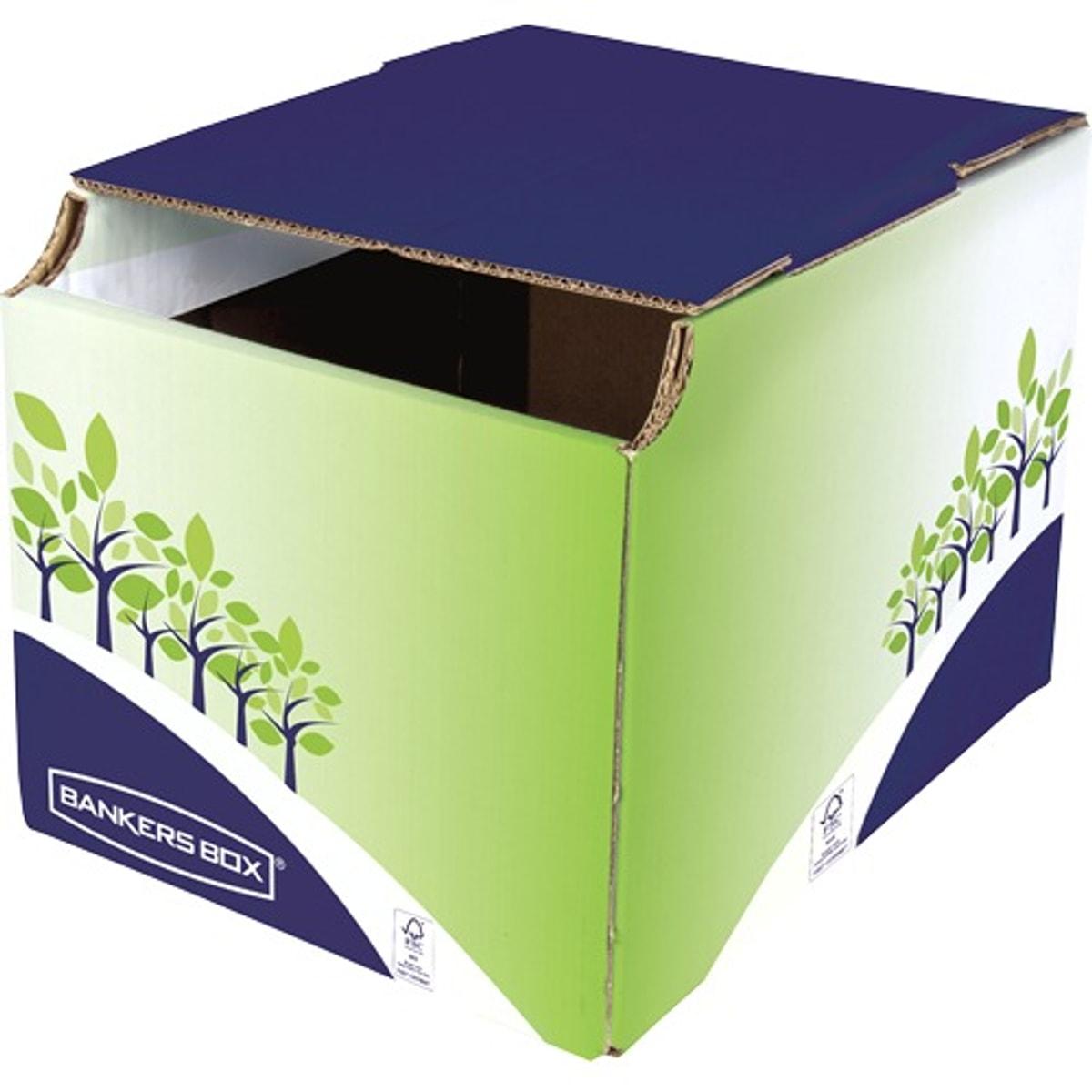 Corbeille à papier à recycler en carton, de bureau petite corbeille de tri FELLOWES - Petite corbeille de tri Fellowes BANKERS BOX, vue d'ensemble